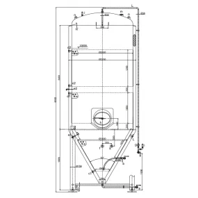 10000L Conical Fermenter (pressurisable, jacketed)