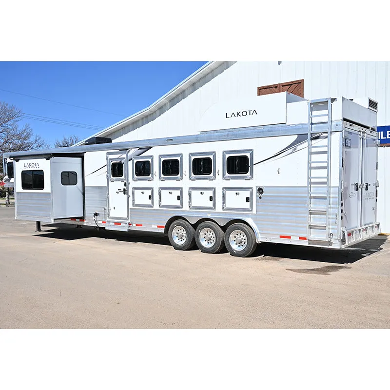 2024 Lakota Charger 5 Horse Trailer 13' Living Quarter with Slide