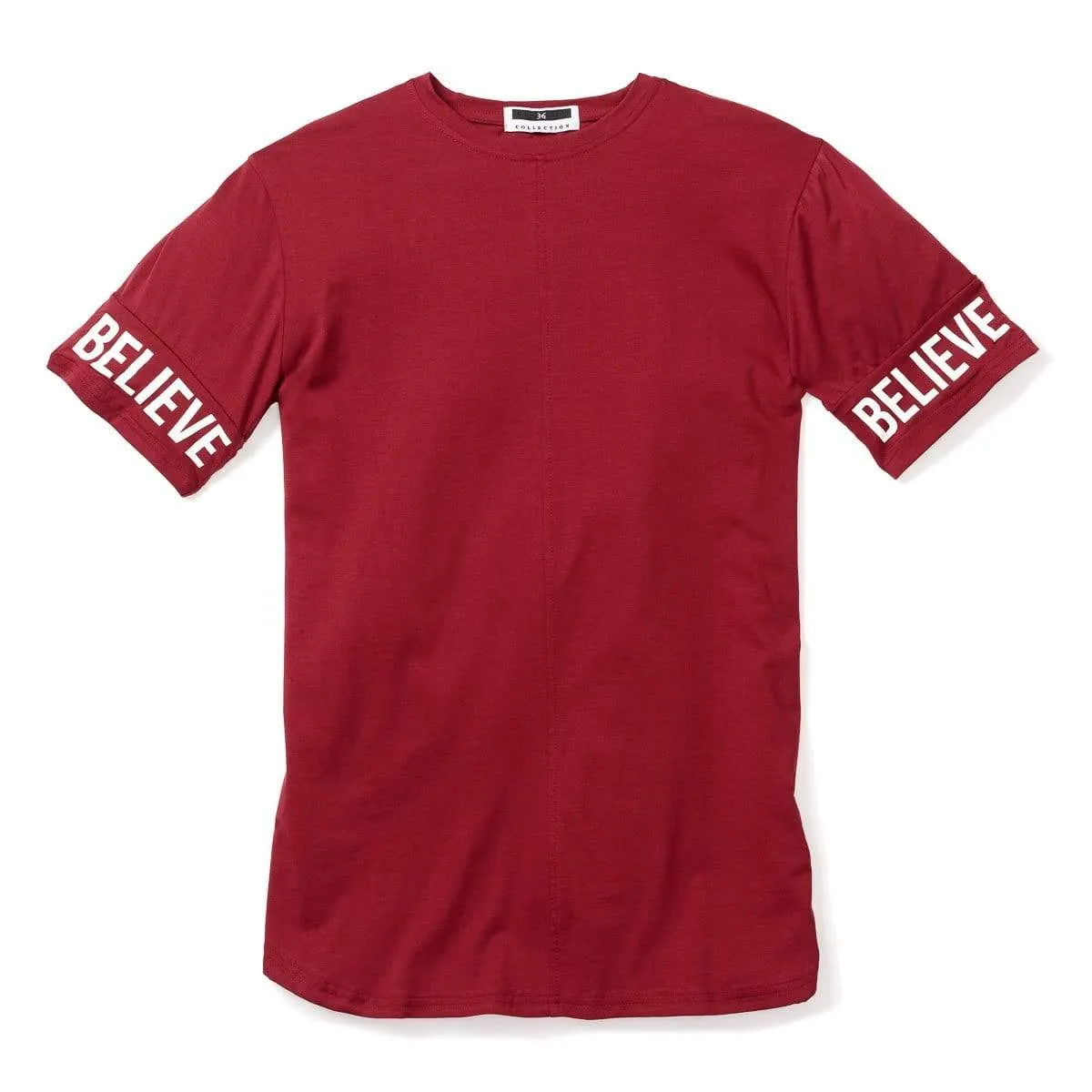 3:16 - Believe Sleeve Tee - Maroon Red