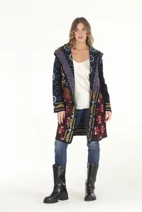 4776-Maj Embroidered Hooded Jacket