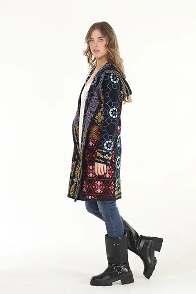 4776-Maj Embroidered Hooded Jacket