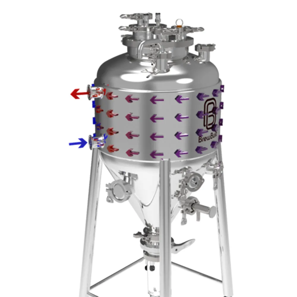 95L BrewBuilt X3 Uni Conical Fermenter - Jacketed Stainless Steel (25gal) - Complete Kit