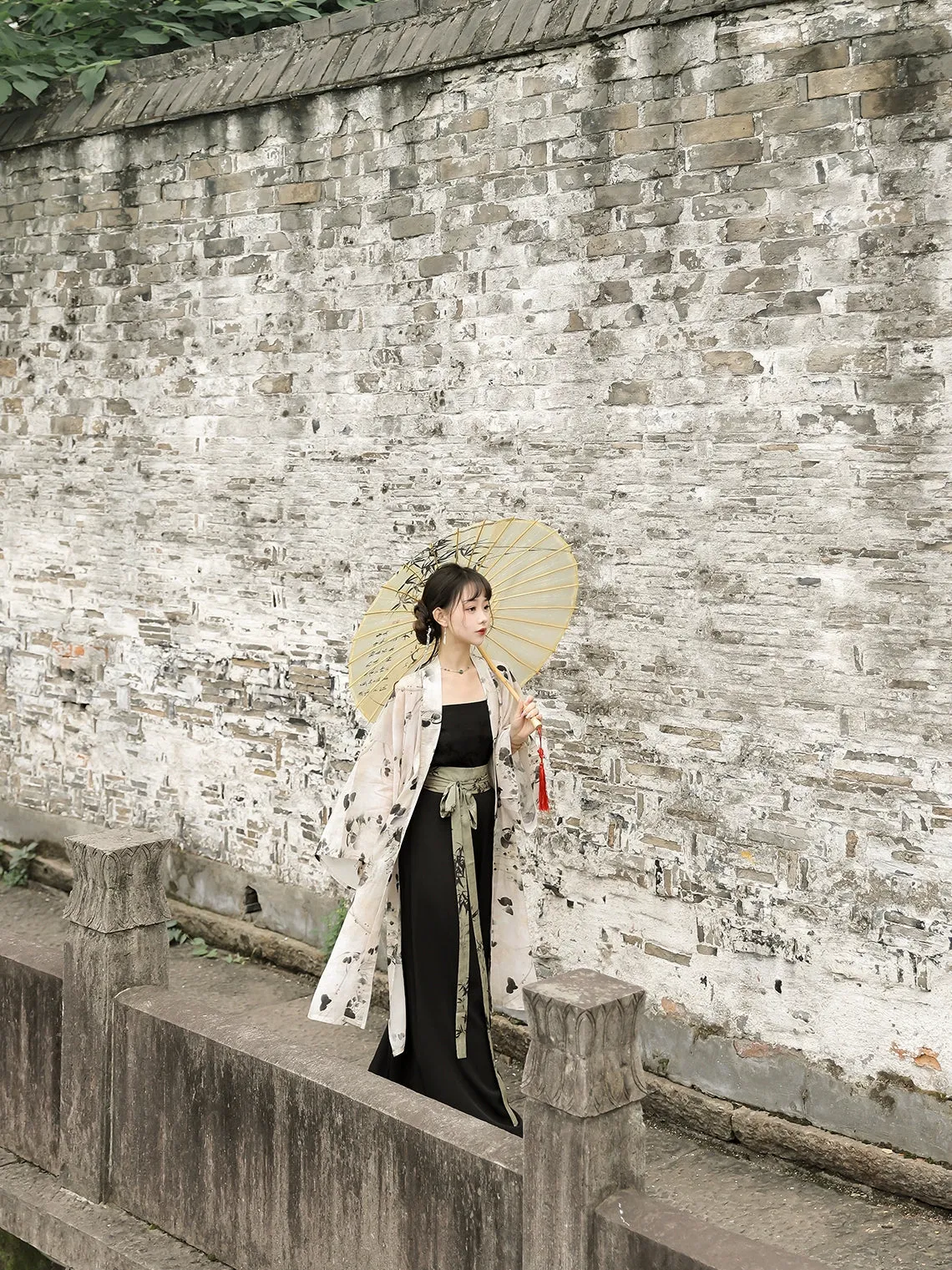 Aged Moonlight 旧时月色 Modernized Song Dynasty Beizi Song Ku Trousers Set