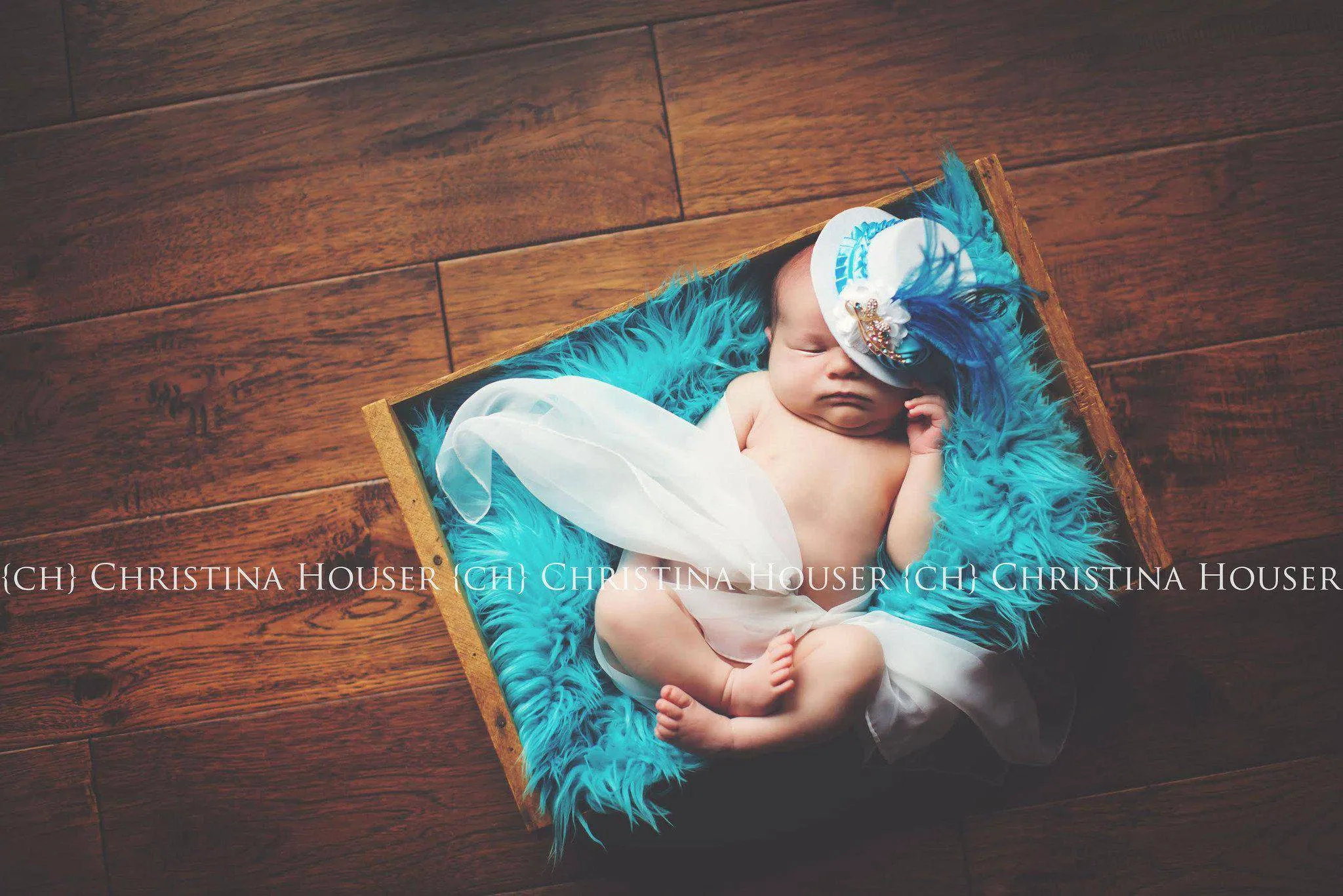 Aqua Blue Mongolian Faux Fur Photography Prop Rug Newborn Baby Toddler