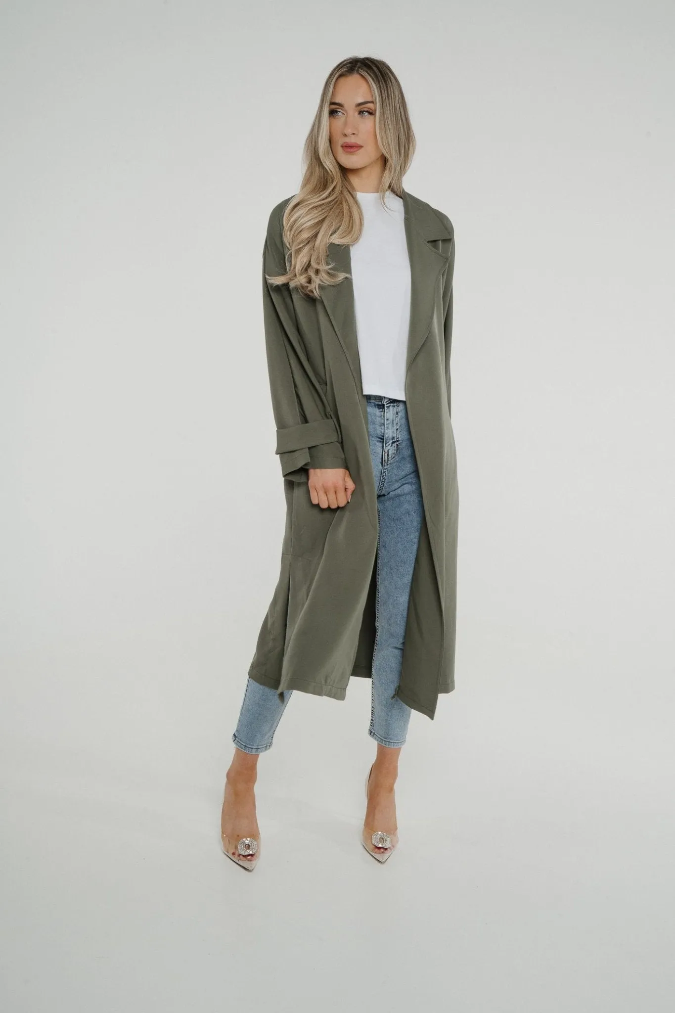 Aria Trench Jacket In Khaki