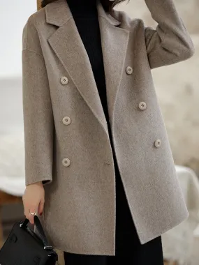 Autumn and Winter Fashion Double-breasted Long Coat