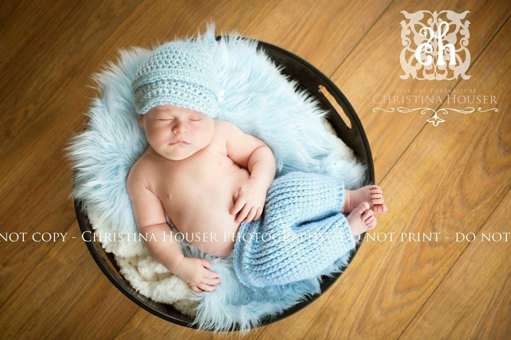 Baby Blue Mongolian Faux Fur Photography Prop Rug Newborn Baby