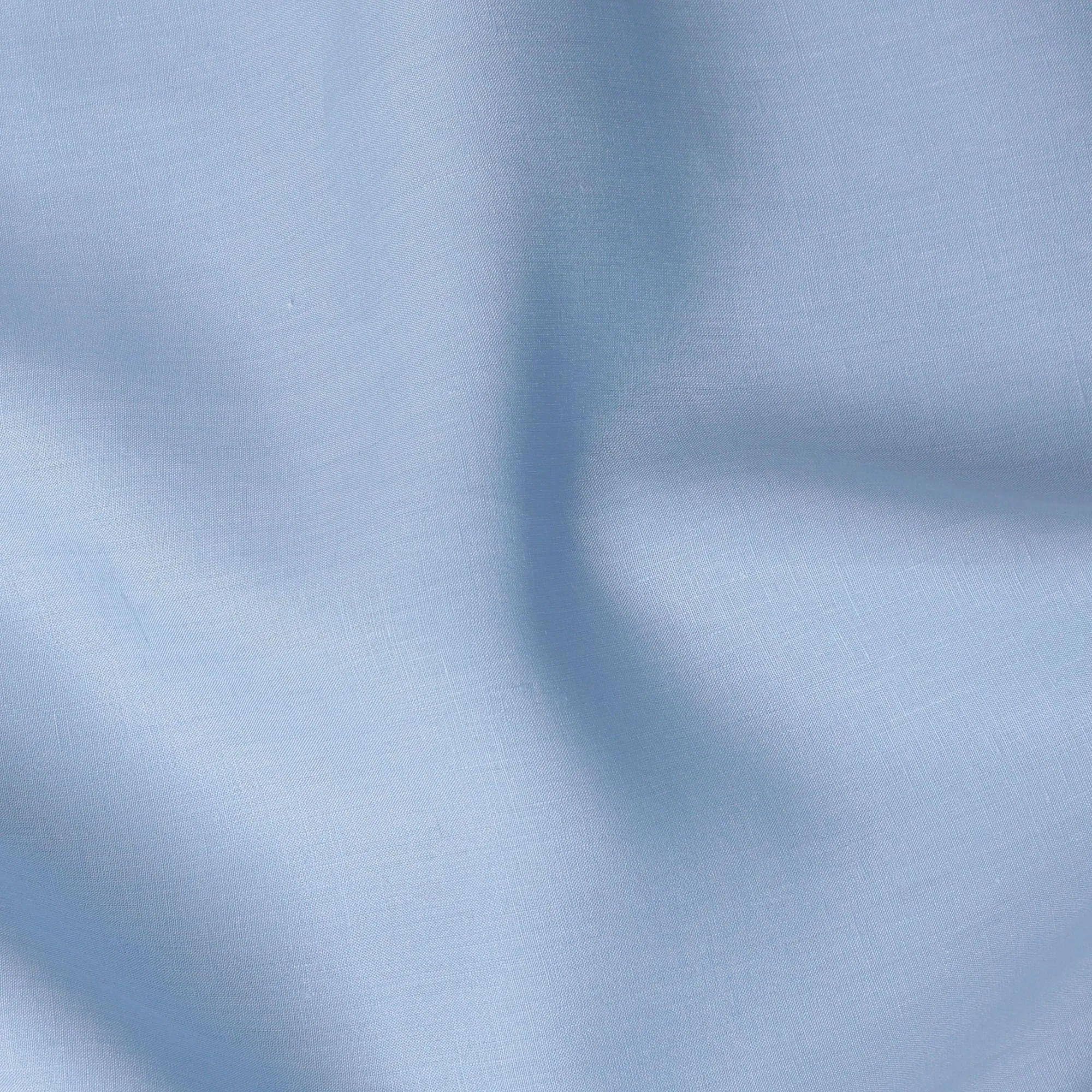 Baby blue Plain Premium pure linen fabric 60Lea-D15881