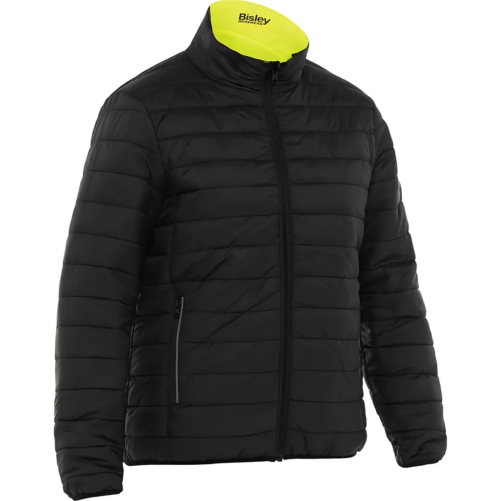 Bisley 333W6350H-YEL/XL ANSI Type R Class 3 Women's Contoured Reversible Puffer Jacket