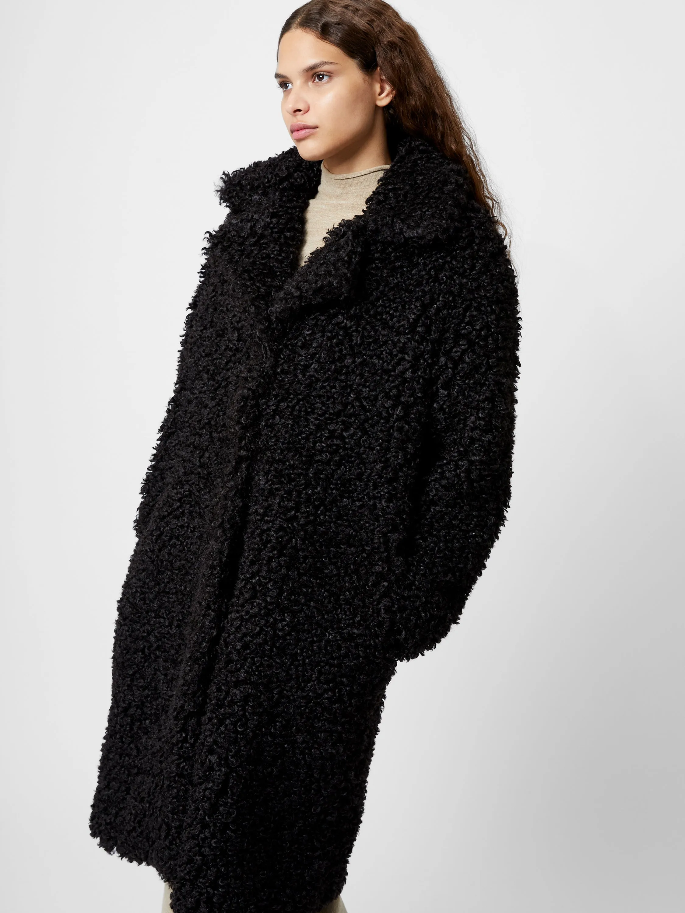 Boucle Peak Lapel Coat