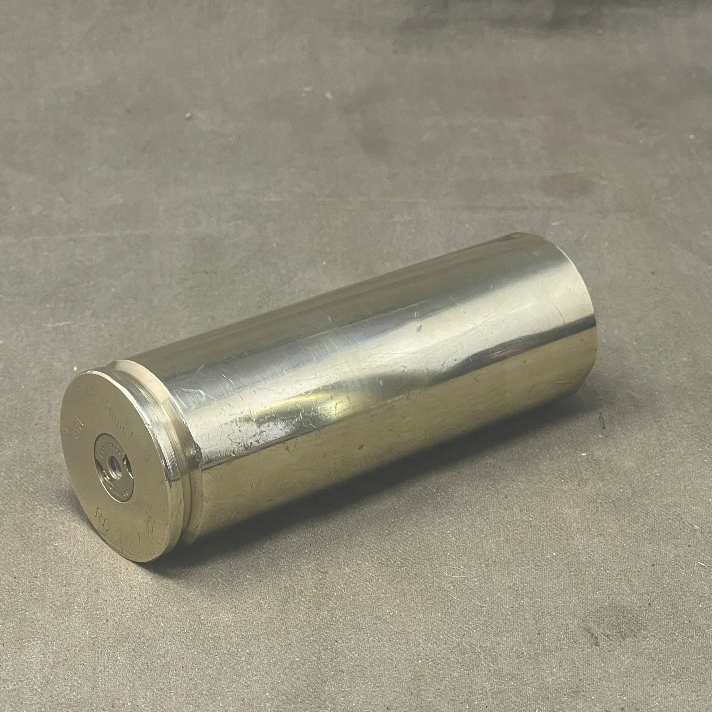 British 30mm AFV Brass Cartridge Case , cut down to make a Pen Holder