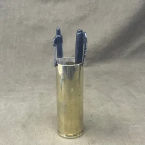 British 30mm AFV Brass Cartridge Case , cut down to make a Pen Holder