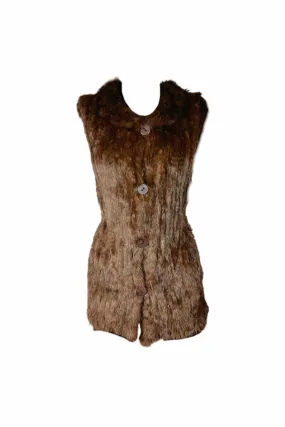 Brown Button Front Vest