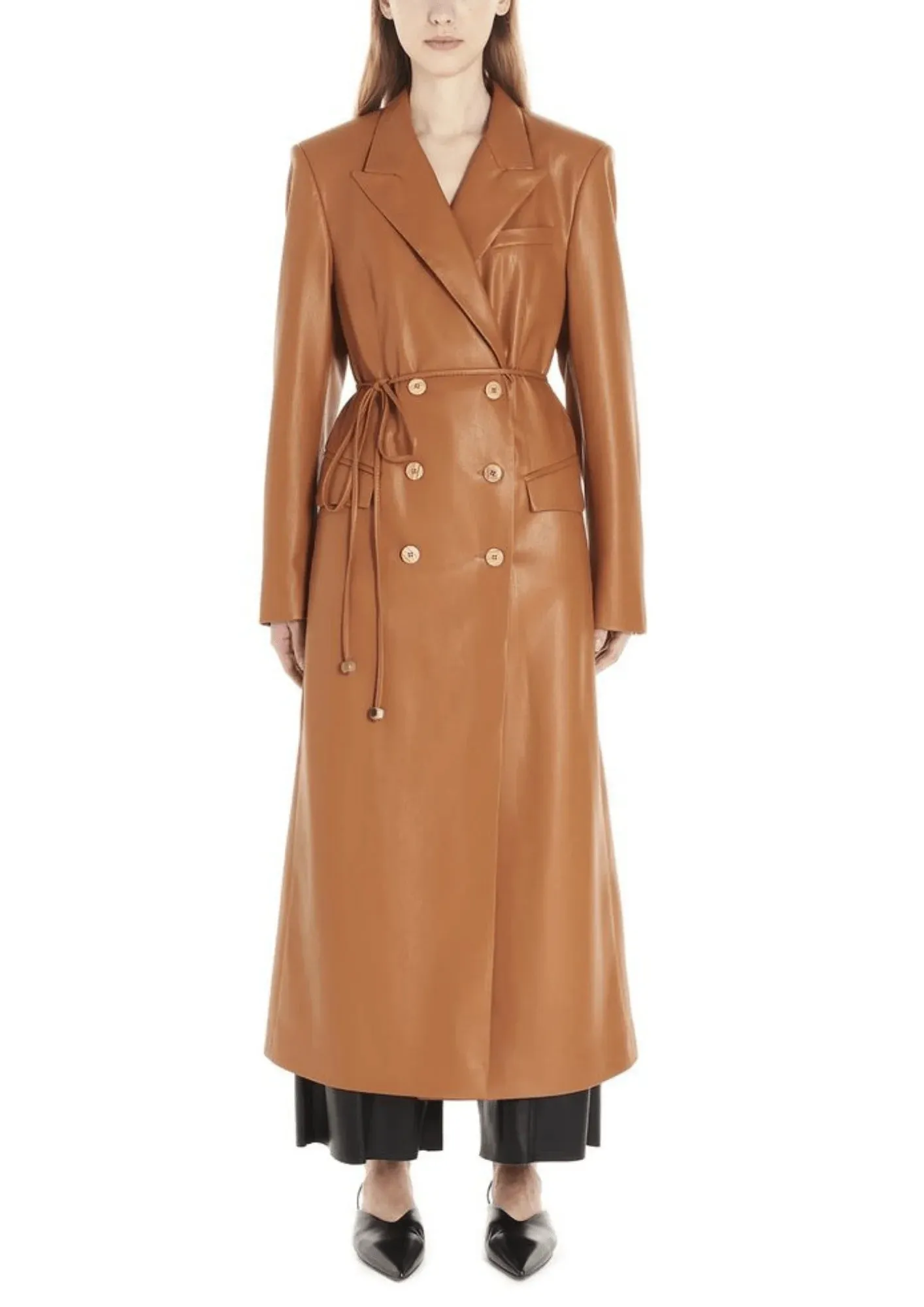 BROWN MANILA TRENCH-COAT