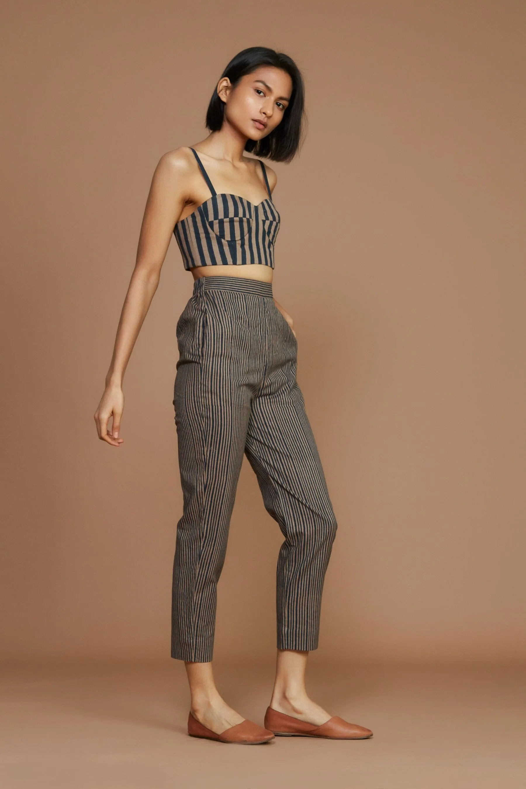 Brown with Charcoal Striped SE Pants