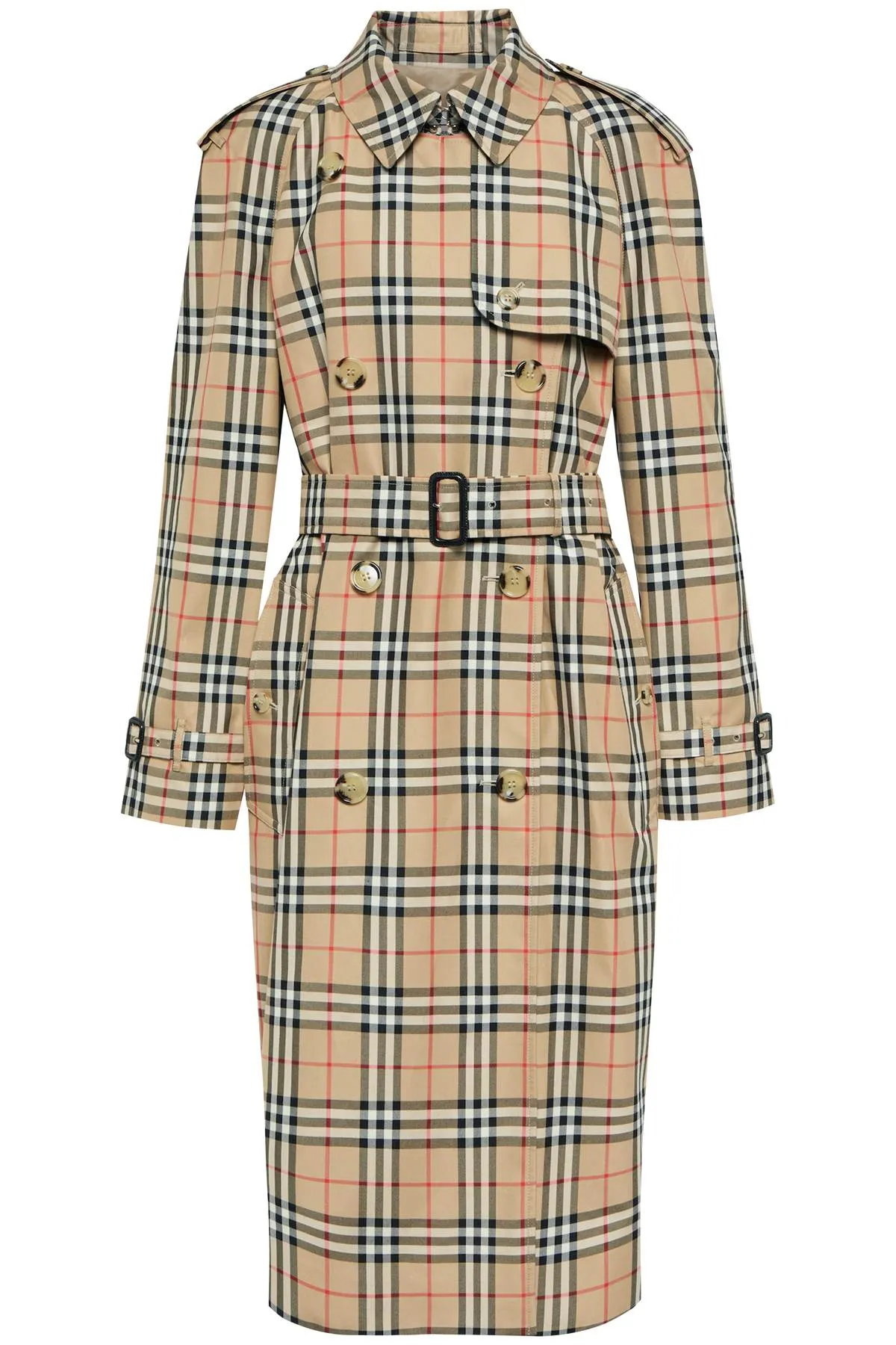 Burberry check trench coat