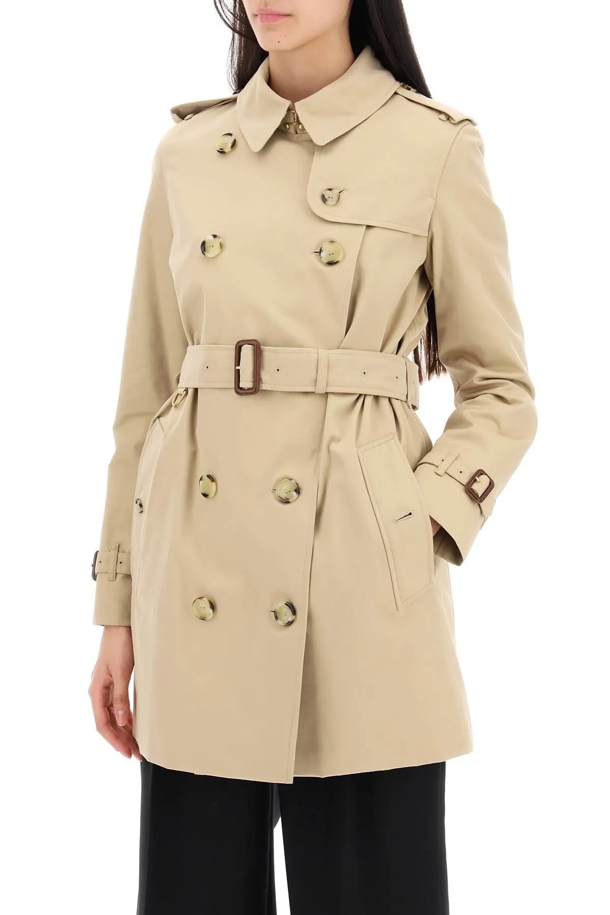 Burberry short kensington heritage trench coat