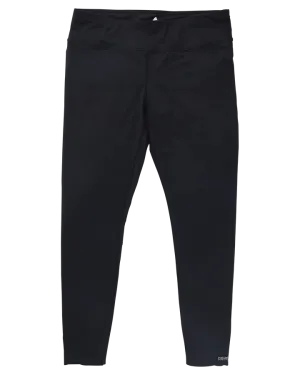 Burton Womens Midweight Base Layer Pants - True Black - 2023