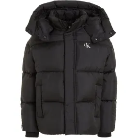 Calvin Klein Ckj Logo Tape Puffer Jacket Ck Black