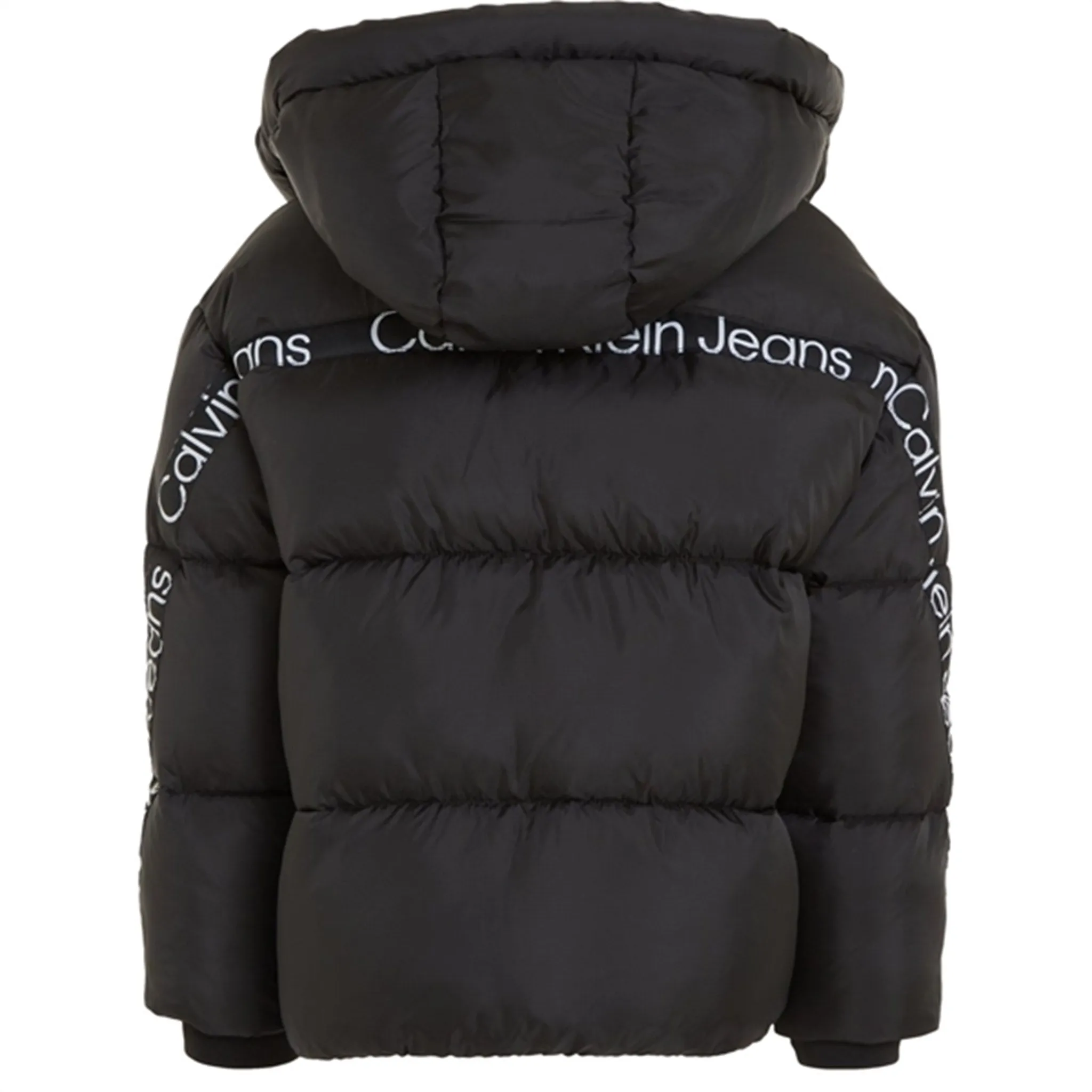 Calvin Klein Ckj Logo Tape Puffer Jacket Ck Black