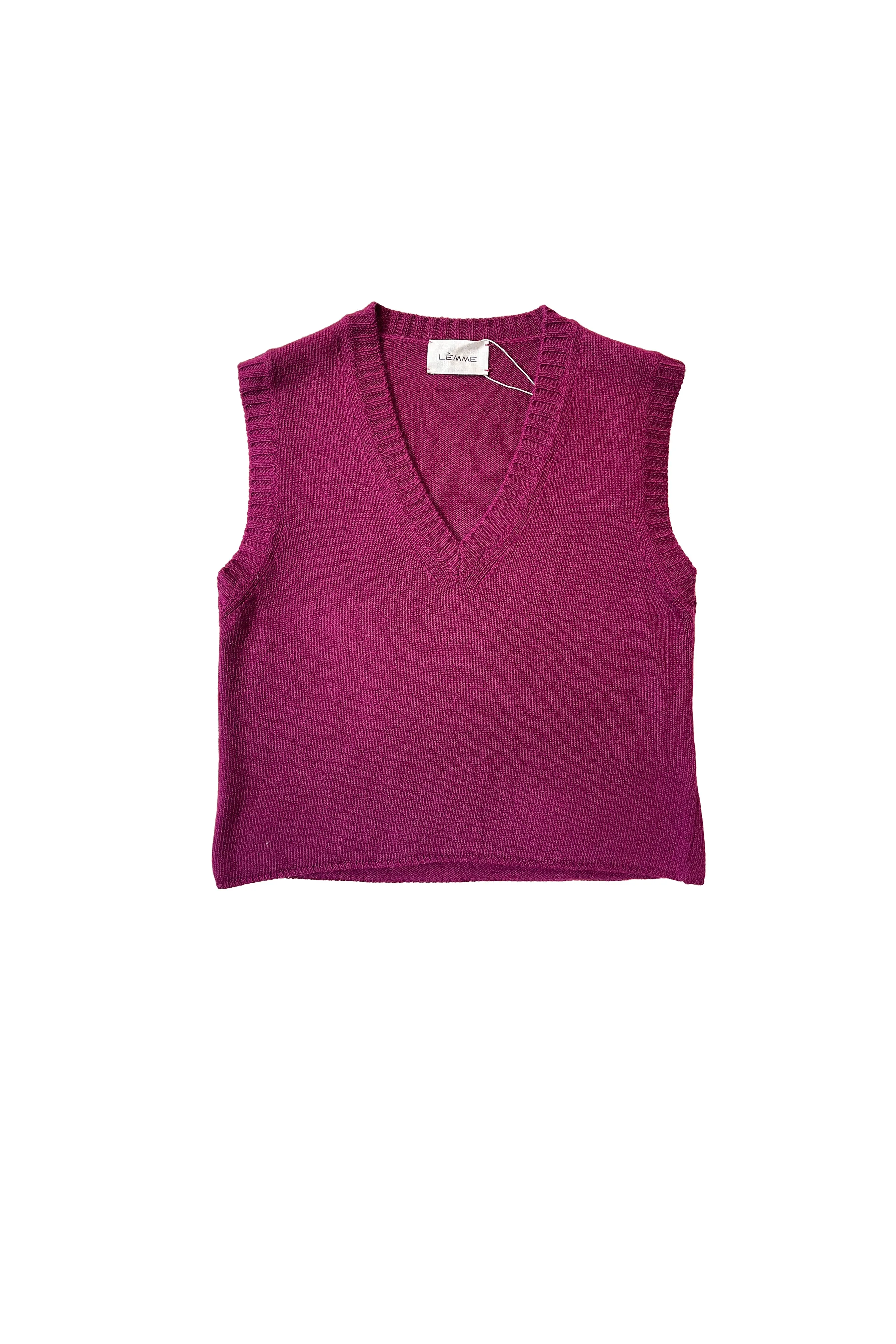 Cashmere Mix Sleeveless V-neck Top