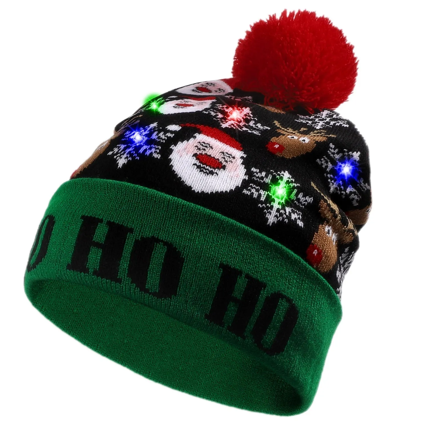 Christmas Knitted LED Beanie