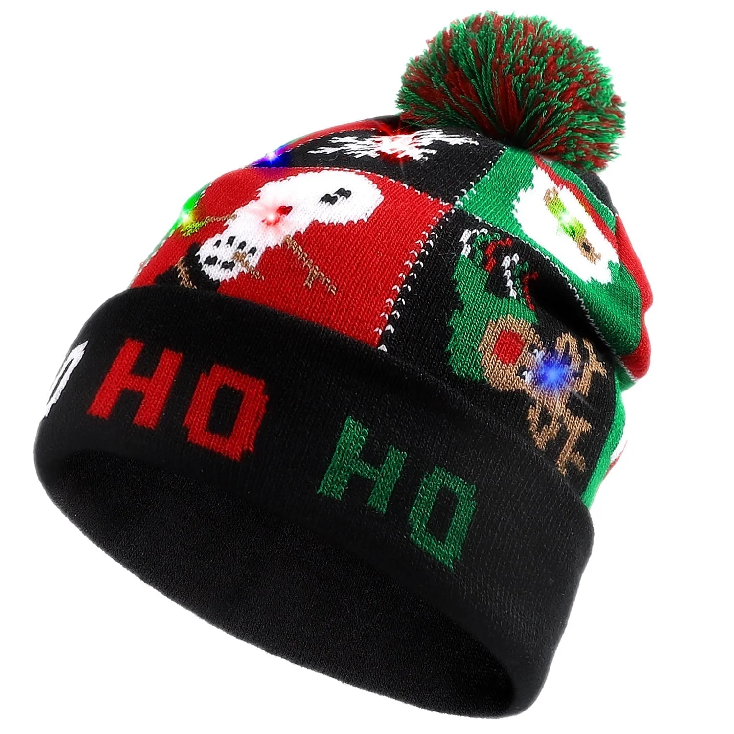 Christmas Knitted LED Beanie