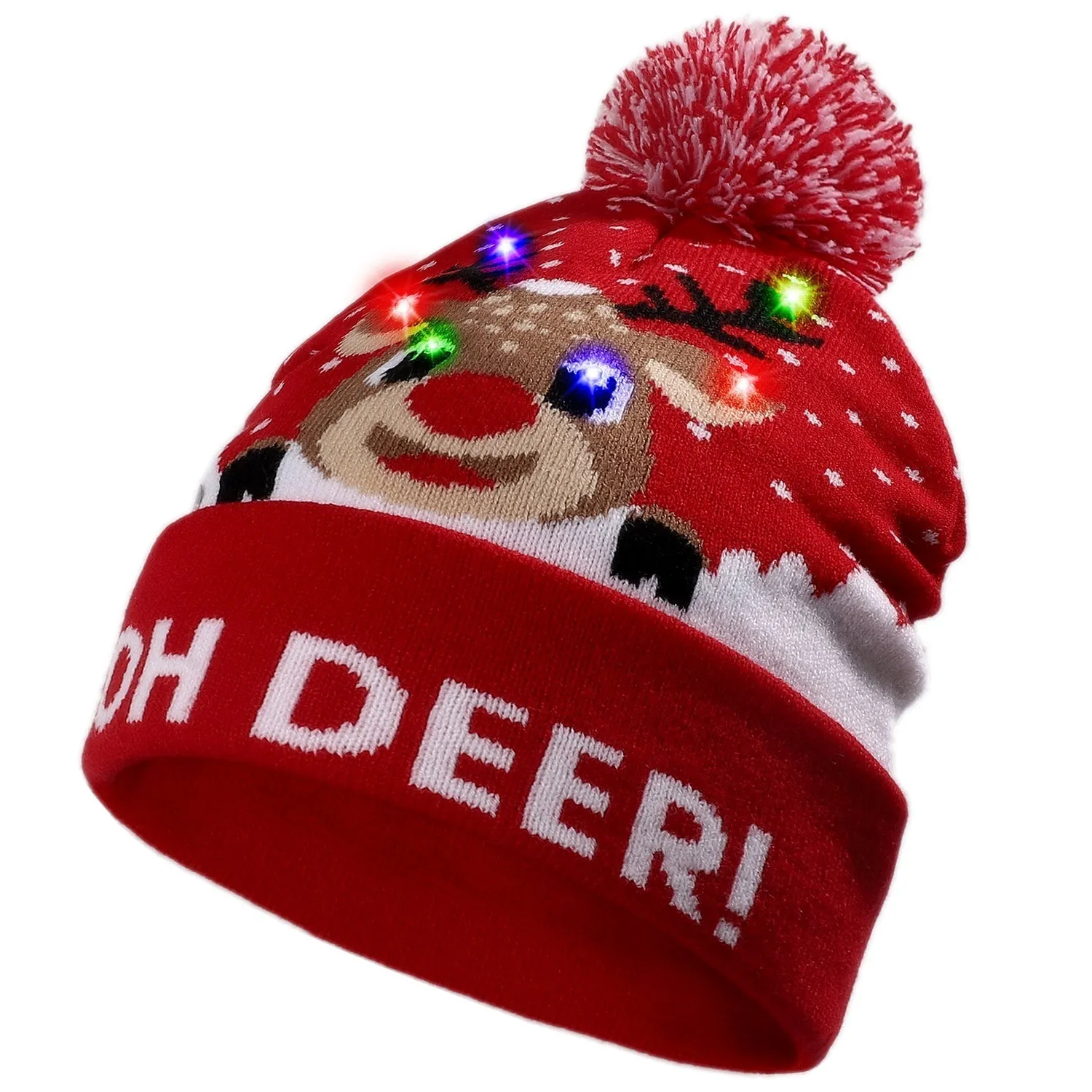 Christmas Knitted LED Beanie