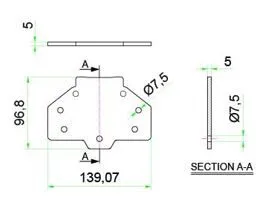 Combisteel Flange Cover For Kitchen Trench Drain Connectable Slotted Channel - 7107.0030