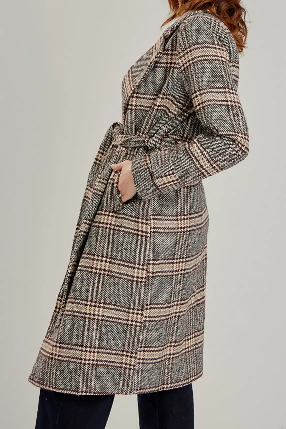 Dana Checkered Trench Coat