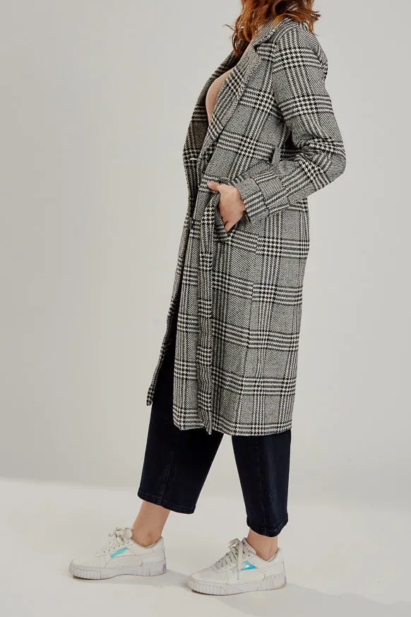 Dana Checkered Trench Coat