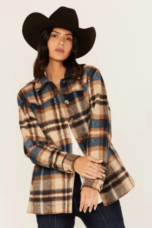 Dowlan Plaid Print Shacket