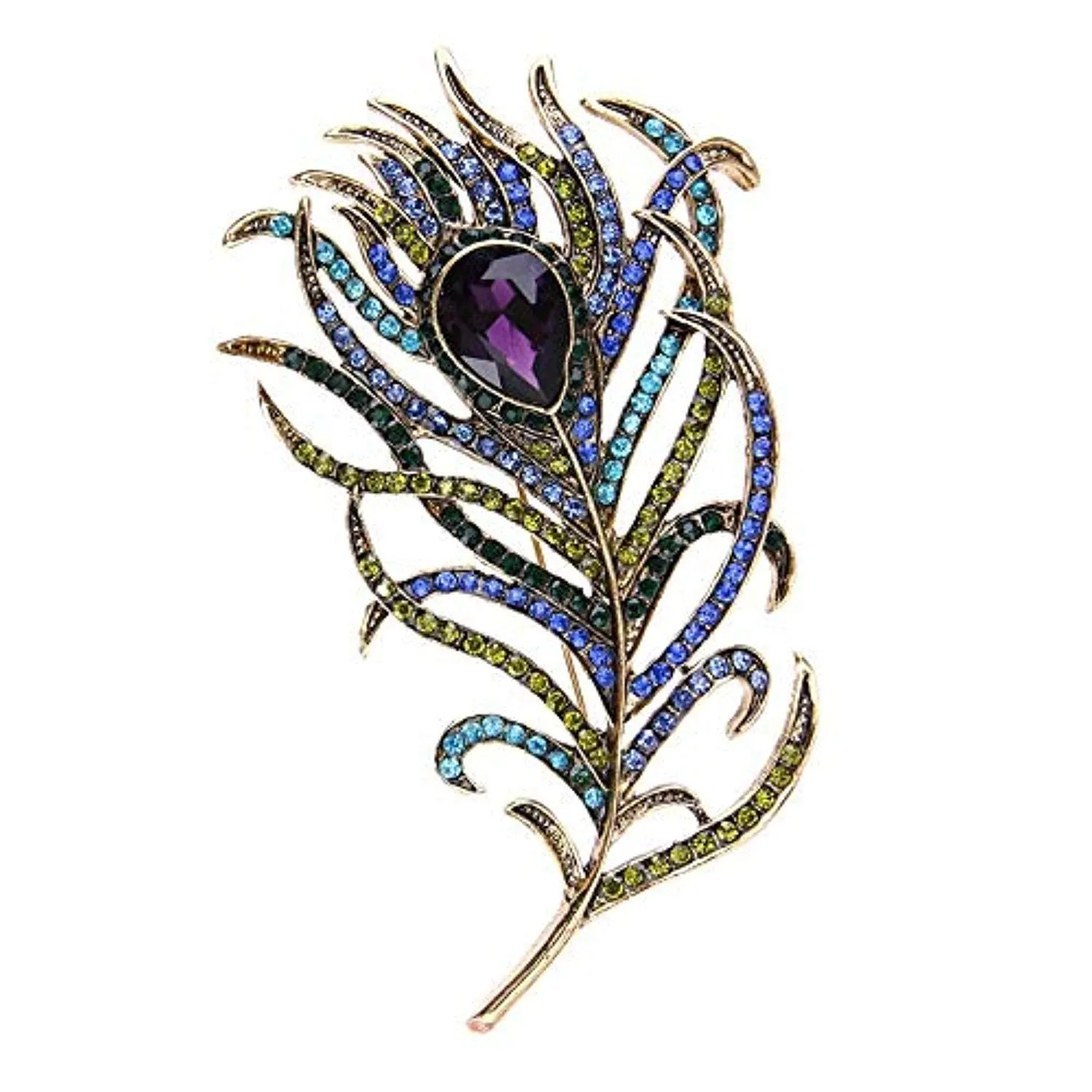 Electomania Women's Alloy Rhinestone Brooch Pin