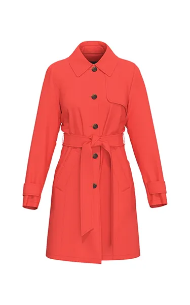 Emme Regular Trench in Coral