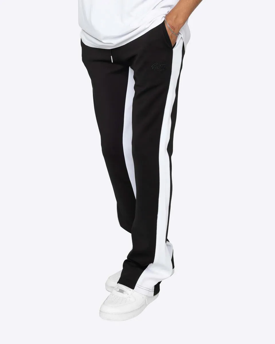 EPTM - Piping Flared Track Pants (Black/White)