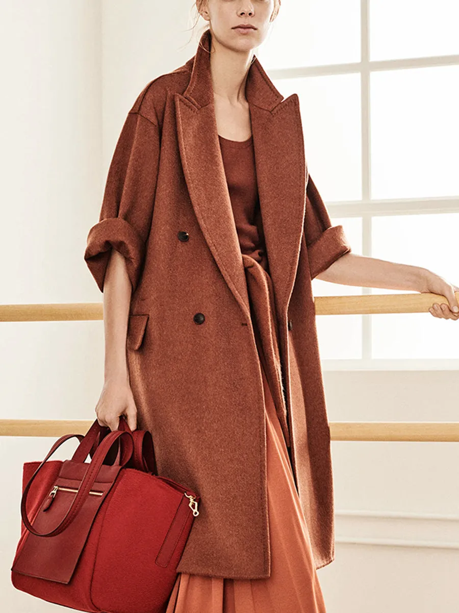 Fashion Casual Warm Double-Breasted Long Coat