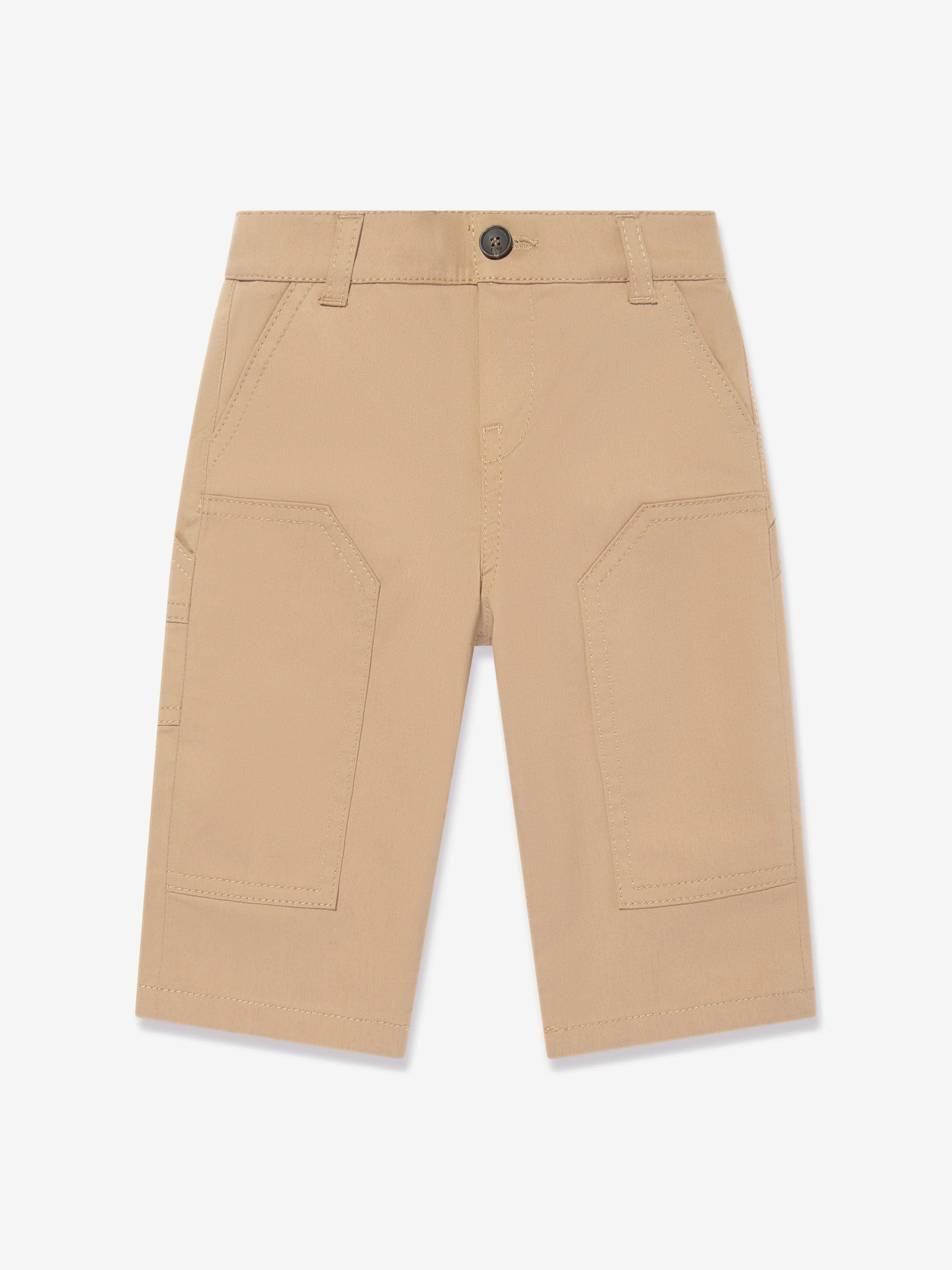 Fendi Baby Boys Gabardine Trousers in Beige