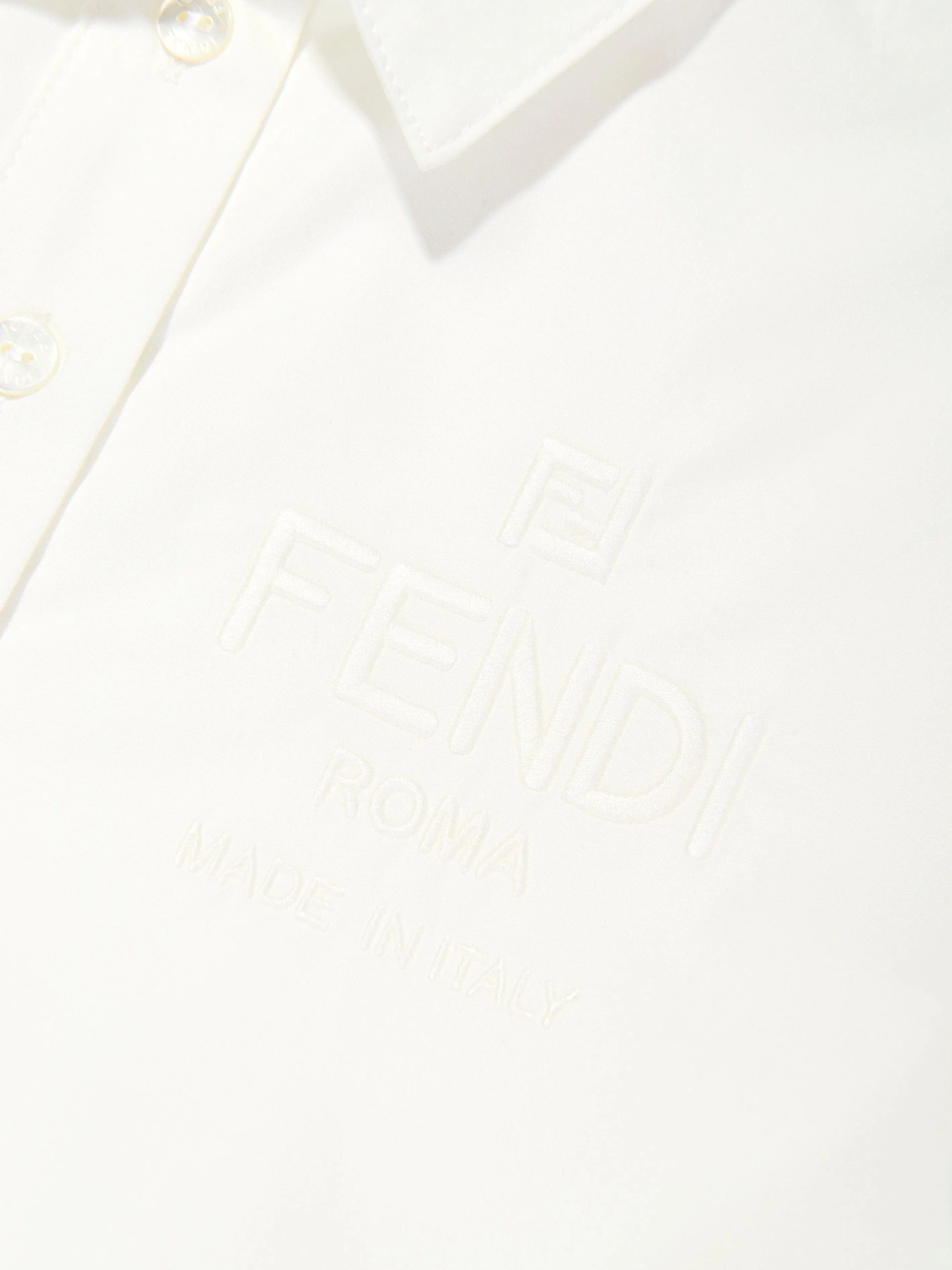 Fendi Girls FF Jacquard Dress in Beige