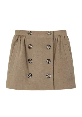 Flared Peacoat Skirt