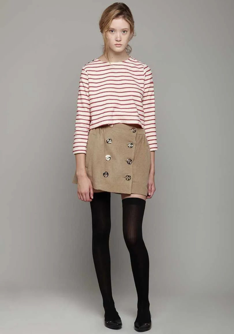 Flared Peacoat Skirt