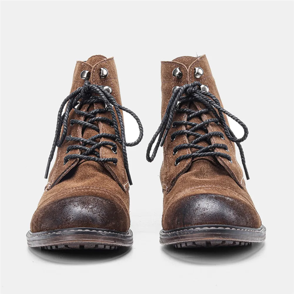 Funki Buys | Boots | Men's Retro Leather Ankle Dress Boots