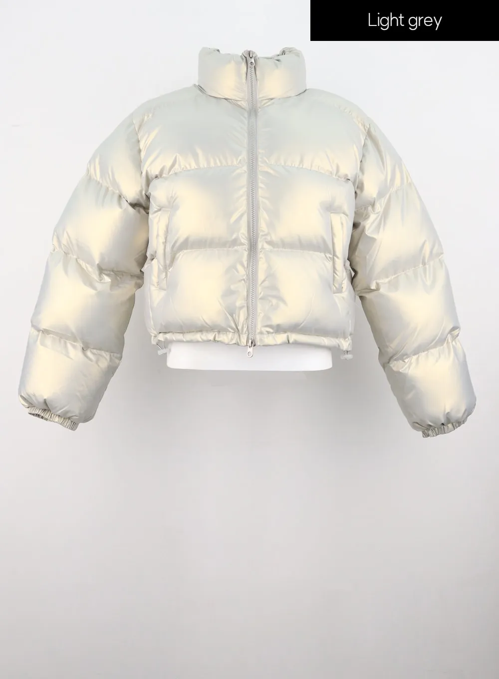 Glossy Cropped Puffer Jacket IS307