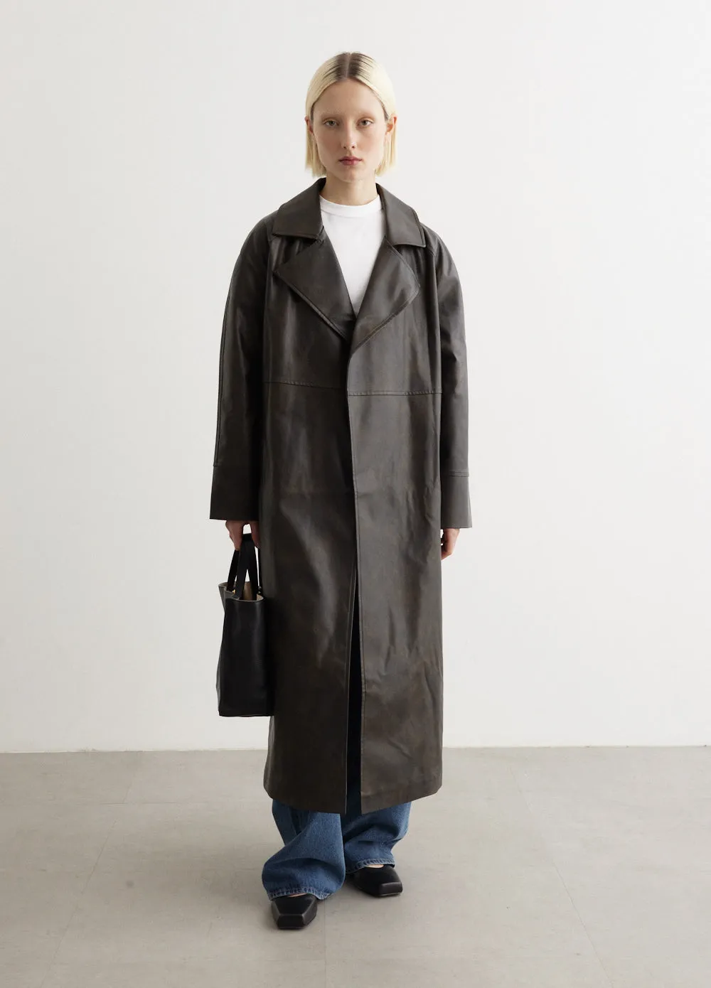 Helix Vegan Leather Trench