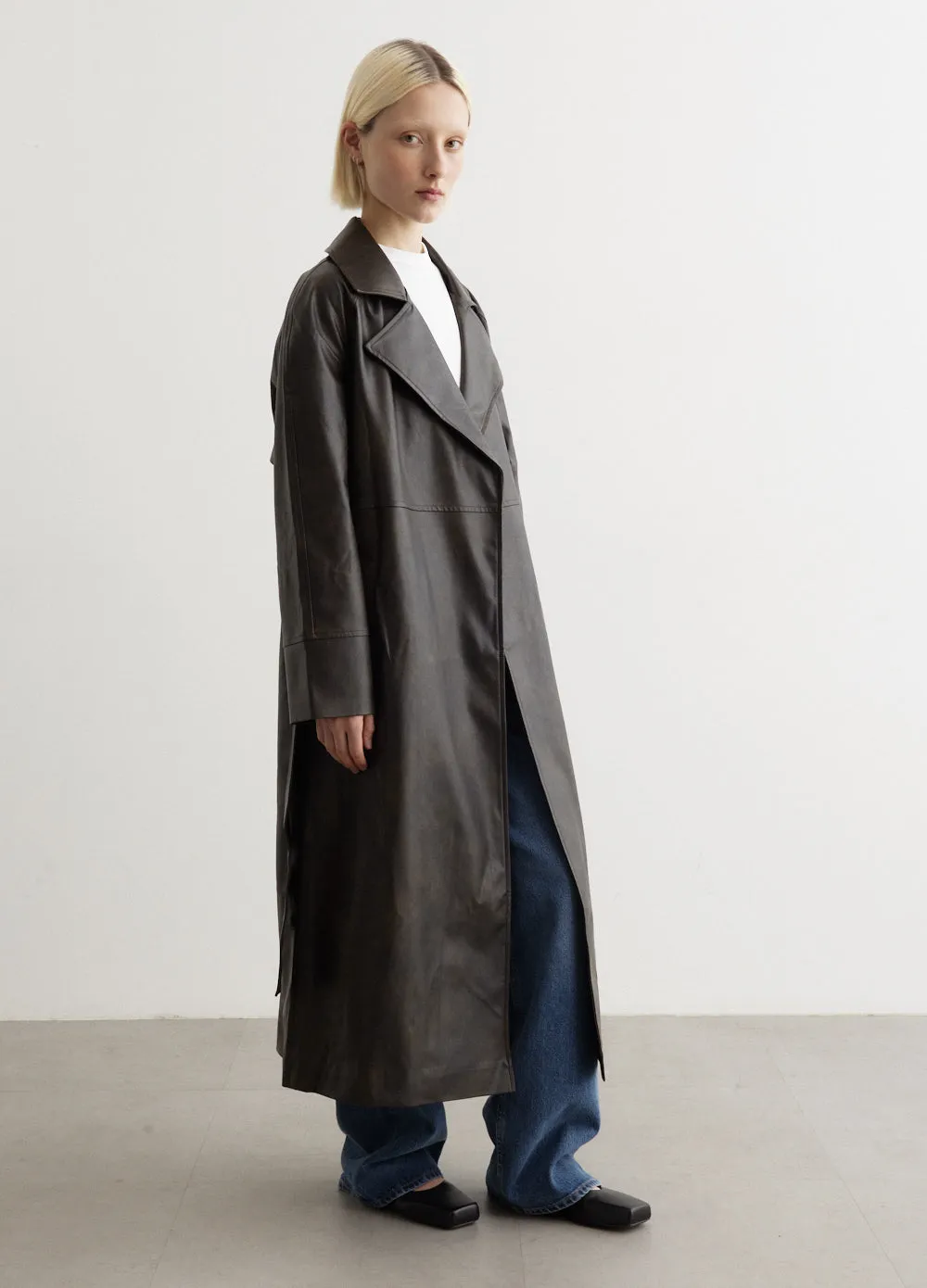 Helix Vegan Leather Trench