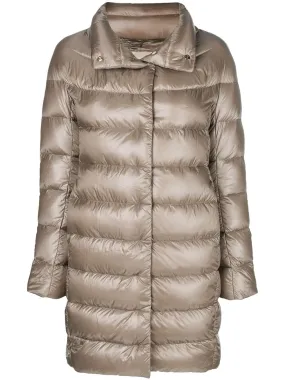 HERNO Dove Grey Midi Puffer Jacket