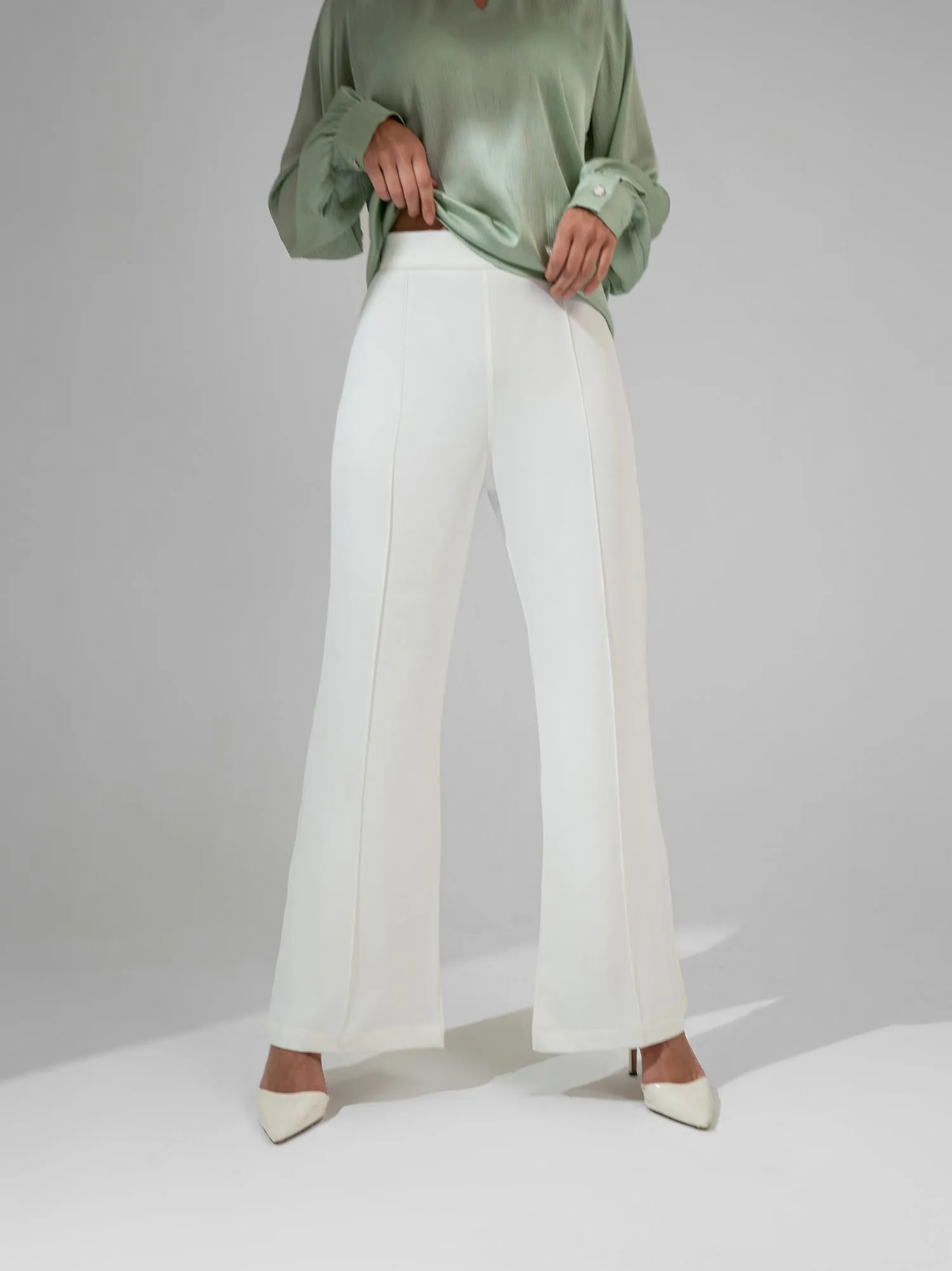 High Waist Flared Pants - KC Shop