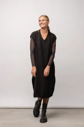 Hilda Knitted Vest Dress Black