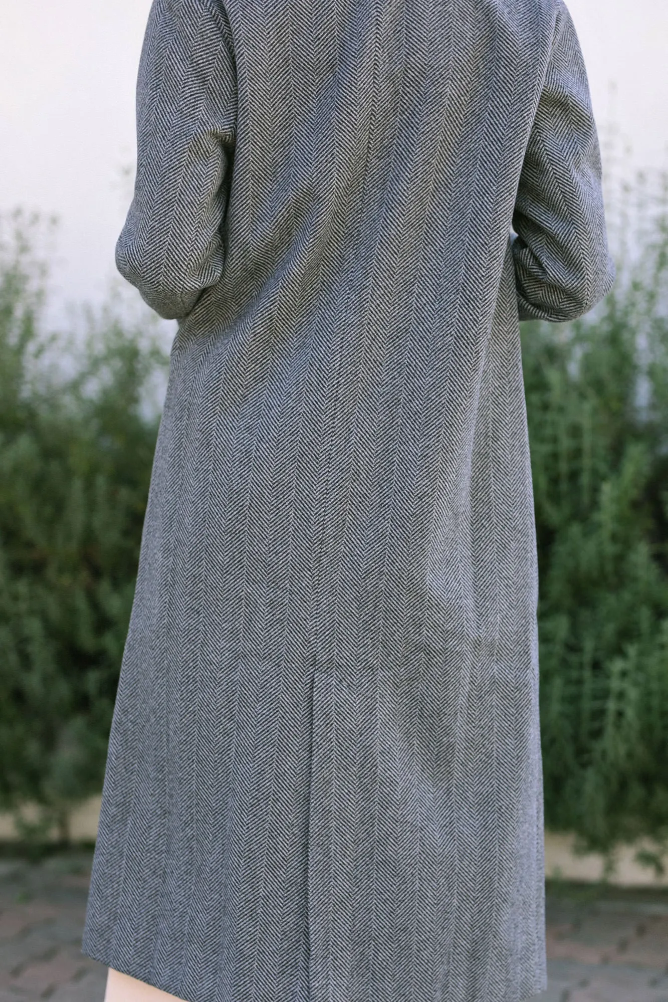 Hollis Herringbone Long Coat