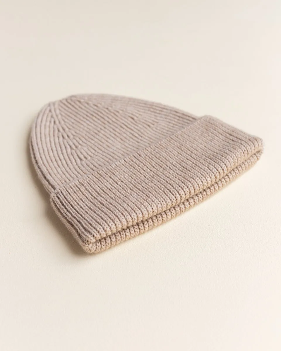 Hvid Beanie Fonzie 3-6Y | Sand