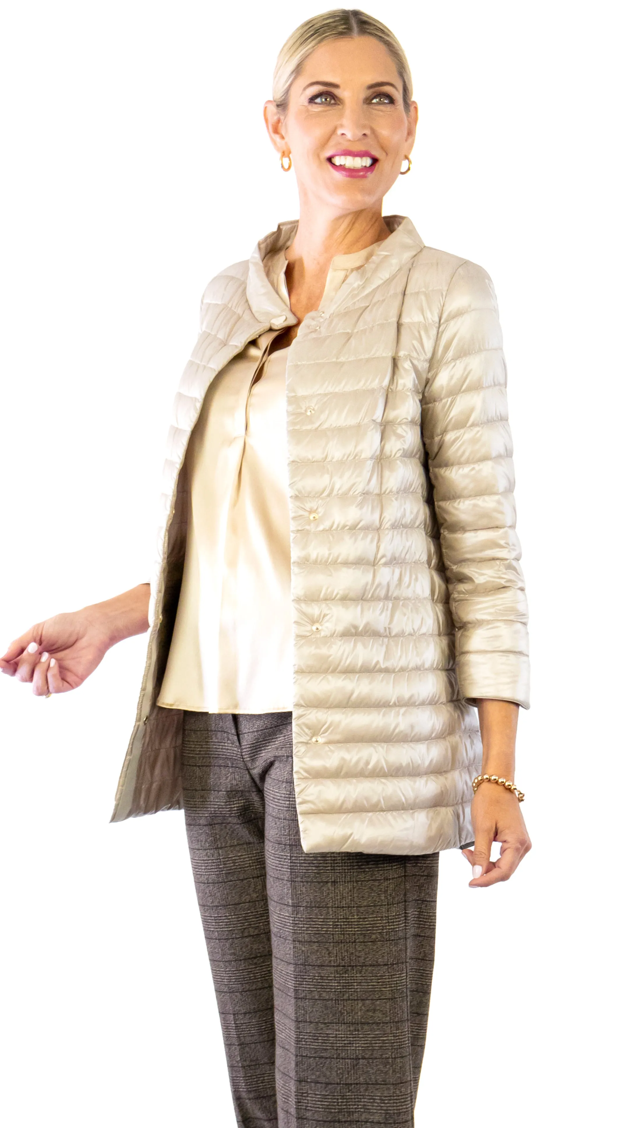 Iconic Rossella Lightweight Puffer Jacket - Chantilly